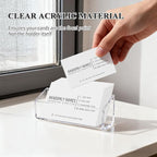 4 Pack Acrylic Business Card Holder, Wall Mount Name Card Holder, Office - Image 4