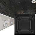 Art3d Drop Ceiling Tiles 24x24 in Black, Wainscoting Panels Glue Up 2x2 by Art3d