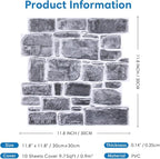 COMSTICKC 3D Faux Stone Wall Panel Peel and Stick Wall Tiles, Ultra-Light Thin - Image 4