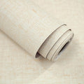 Grasscloth Peel and Stick Wallpaper Beige Contact Paper 15.7inch x 393.7inch by lenify