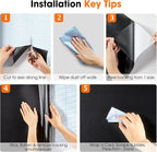 Chalkboard Wallpaper Peel and Stick, 17.5"x78.7" Blackboard Contact Paper Self - Image 5