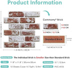 Commomy 10 Pcs 3D Brick Peel and Stick - Image 5