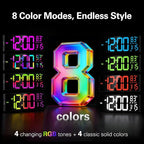JALL 16.15 inch Large Digital Wall Clock, RGB Lights - Image 4