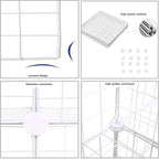 C&AHOME Wire Cube Storage, 9-Cube Organizer Metal, Wire C Grids Storage - Image 6