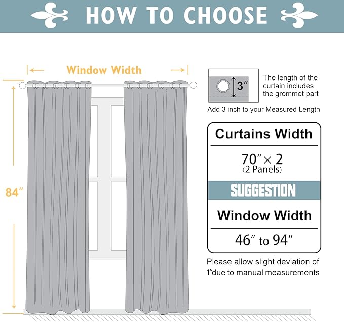 ChrisDowa Blackout Curtains 70 inches Wide - Image 5
