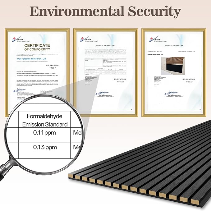 2 Pack Wood Panels for Wall, 47.24" x 23.81" Acoustic Wood Slat Wall Panel for - Image 5