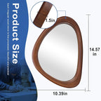 MAGFLERUM Irregular Wall Mirror, 15 * 10 inch Asymmetrical Wood Mirrors - Image 2