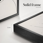 Framed Boho Black and White Abstract Wall Art, Minimalist Geometric Pictures - Image 6