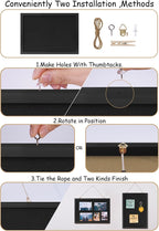 DAHAPYBOO Cork Board with Linen Black, Bulletin Board 17"x12" .Corkboards - Image 2