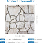 COMSTICKC 3D Faux Stone Wall Sticker Peel and Stick Wall Panels, Not Real Stone - Image 5
