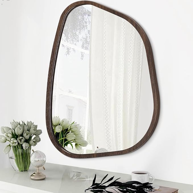 Irregular Asymmetrical Mirror Wall Mounted, Unique Vanity Mirror, Shaped by HLFMVWE