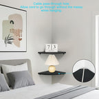 JORIKCHUO 10 inch Corner Shelf, Round End Wall Mounted Floating Shelf - Image 4