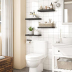 HOOBRO Floating Shelves for Wall, Wall Mounted Shelf Set of 2, 15.7" Hanging - Image 2