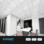 Art3d Drop Ceiling Tiles 24x24 in White, Wainscoting Panels Glue Up 2x2 - Image 3
