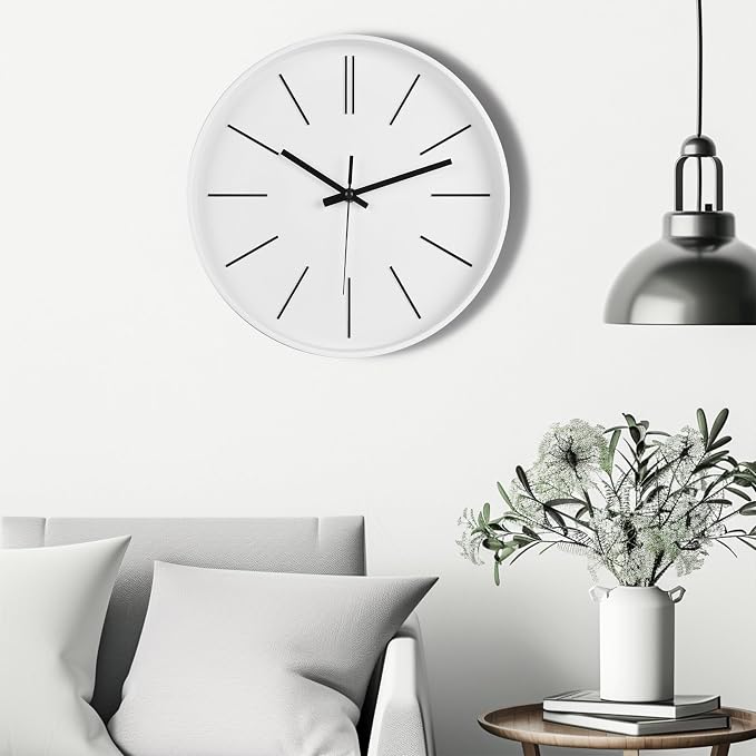 zyzamay Modern Wall Clock, 12 Inch Round Bright Colorful 3D Wall Clocks - Image 7