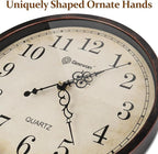 Geevon Retro Silent 12 Inch Wall Clock Non Ticking, Rustic Vintage Clock Quartz - Image 3