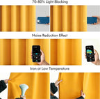 MIULEE Yellow Back Tab Blackout Curtains 120 Inch Long 2 Panels Set - Image 5