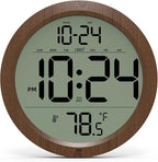 Digital Wall Clock with Date, Indoor Temperature, Battery-Operated Digital Clock by DigitalClocks