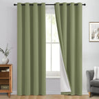 Yakamok 100% Blackout Curtain Panels 96 inches Cold and Light Blocking Drapes by Yakamok