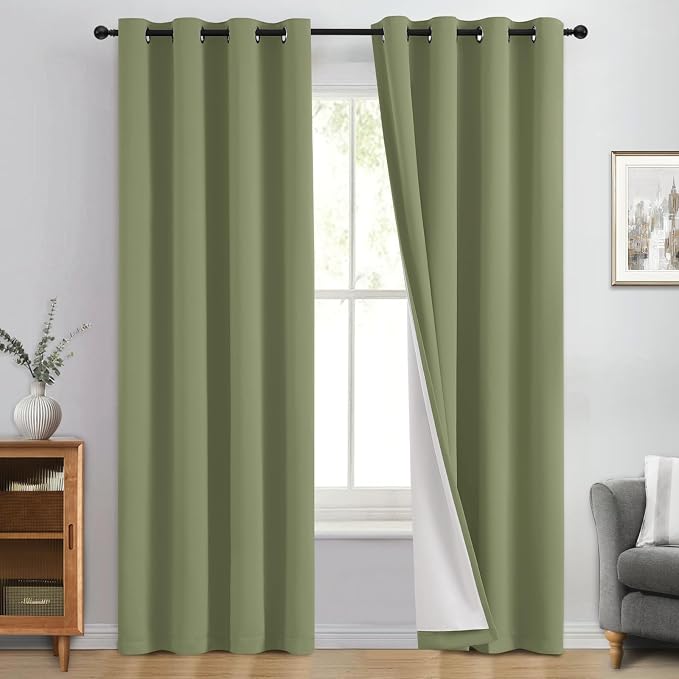 Yakamok 100% Blackout Curtain Panels 96 inches Cold and Light Blocking Drapes by Yakamok