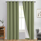 Yakamok 100% Blackout Curtain Panels 84 inches Cold and Light Blocking Drapes by Yakamok