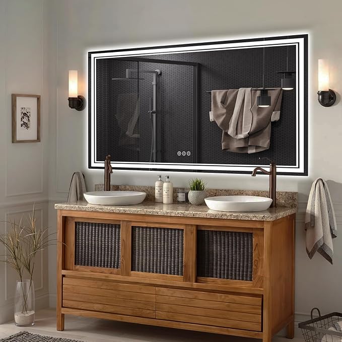 Ratsamee 60x40 Inch LED Bathroom Mirror - Image 2