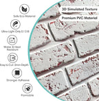 Commomy Faux Brick Peel and Stick Tiles - Image 3