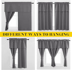 NICETOWN Short Curtains with Attached Valance - Image 2