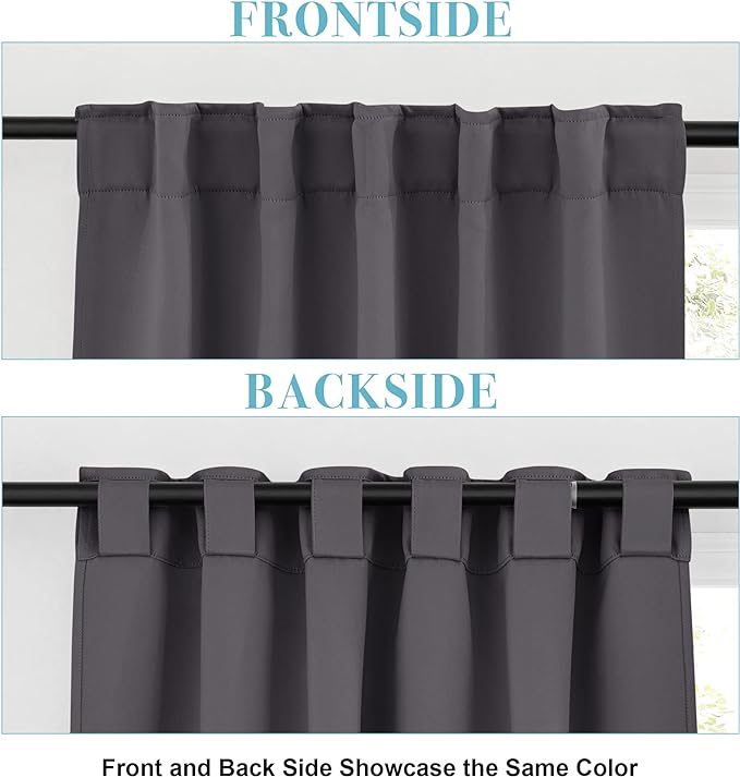 RYB HOME Grey Blackout Curtains - Image 5