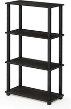 Furinno TURN-S-TUBE Storage Shelves, 4-Tier Book Shelf, Corner Shelf, Toolless - Image 5
