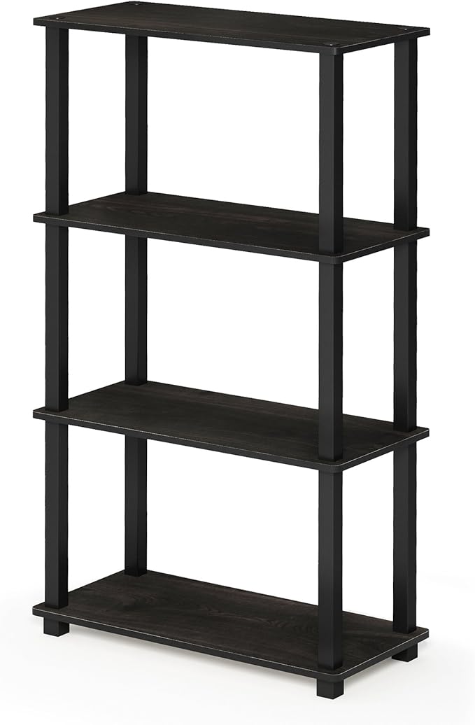 Furinno TURN-S-TUBE Storage Shelves, 4-Tier Book Shelf, Corner Shelf, Toolless - Image 5