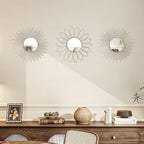3 Pack Metal Mirrors for Wall Sunburst Wall Mirrors Home Décor Decorative - Image 7