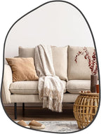 PERFNIQUE Irregular Wall Mirror Asymmetrical Mirror, Decorative Modern Wall by PERFNIQUE