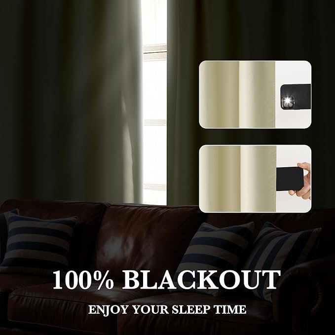 RYB HOME 100% Blackout RV Camper Curtains, Thermal Insulated Total Room - Image 5