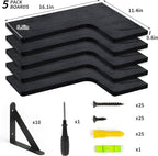 Fixwal Corner Shelves Wall Mounted Set of 5, Floating Shelves - Image 4
