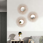 3 Pack Metal Mirrors for Wall Sunburst Wall Mirrors Home Décor Decorative - Image 4