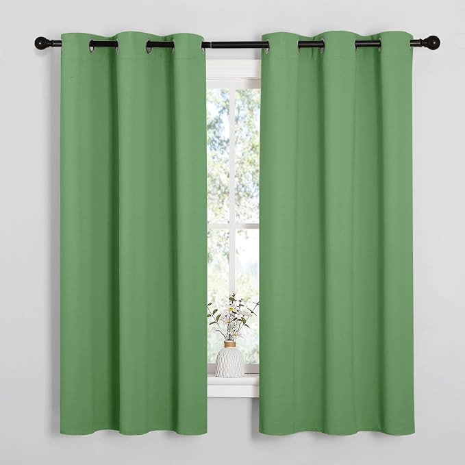 NICETOWN Froest Green Blackout Curtains 54 inches Length by NICETOWN
