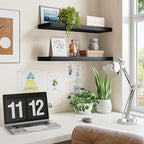 Fixwal Black Floating Shelves for Wall, Bathroom and Kitchen, Wall Shelves for - Image 4