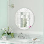 HBCY Creations Medium Round Mirror, Living Room and More, Modern Minimalist - Image 3