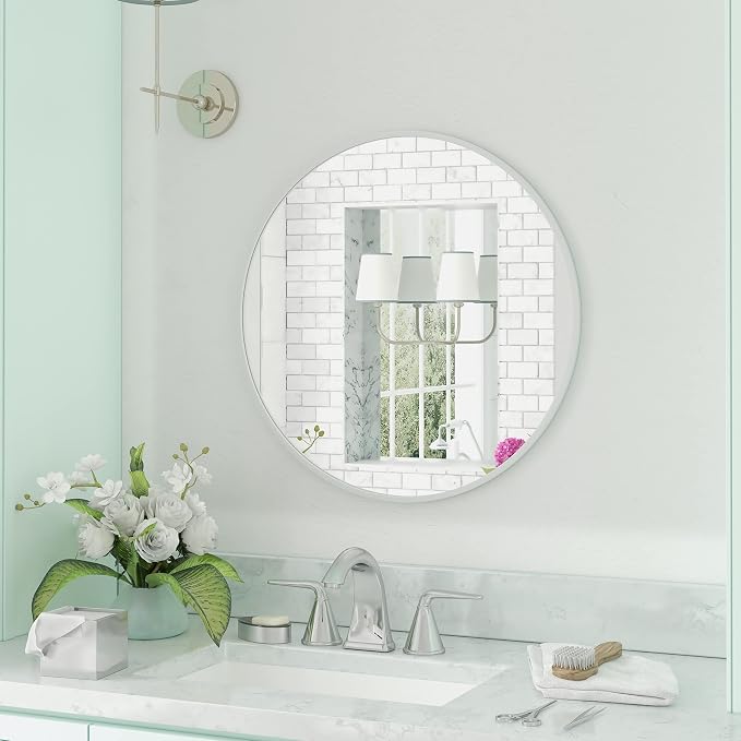 HBCY Creations Medium Round Mirror, Living Room and More, Modern Minimalist - Image 3