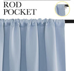 NICETOWN Blackout Curtains for Bedroom, Vintage Blue, 1 Pair, 42 by 45-inch - Image 2