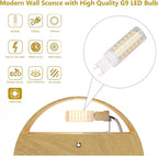 Aipsun Aluminum Modern LED Wall Sconce Hardwired Interior Wall Lights Set of 2 - Image 5