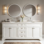 WallBeyond Round Wood Mirror 28 inch Circle Wall Mirror - Image 4