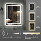 LED Bathroom Mirror, 24x32 Inch Gradient Front and Backlit LED Mirror - Image 5