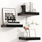 Square Floating Shelves for Wall 12"W x 12"D x 1.4"H, Small Engineered Wood by Venusmiles