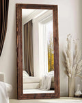 Full Length Mirror 71"x30" Solid Wood Frame Floor Large Mirror by ABSWHLM