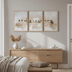 Framed Christian Wall Art Set of 3, The Last Supper Canvas Prints, Neutral - Image 3