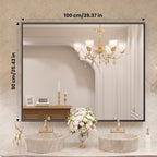 LOAAO Black Bathroom Mirror 40"X36" - Image 8