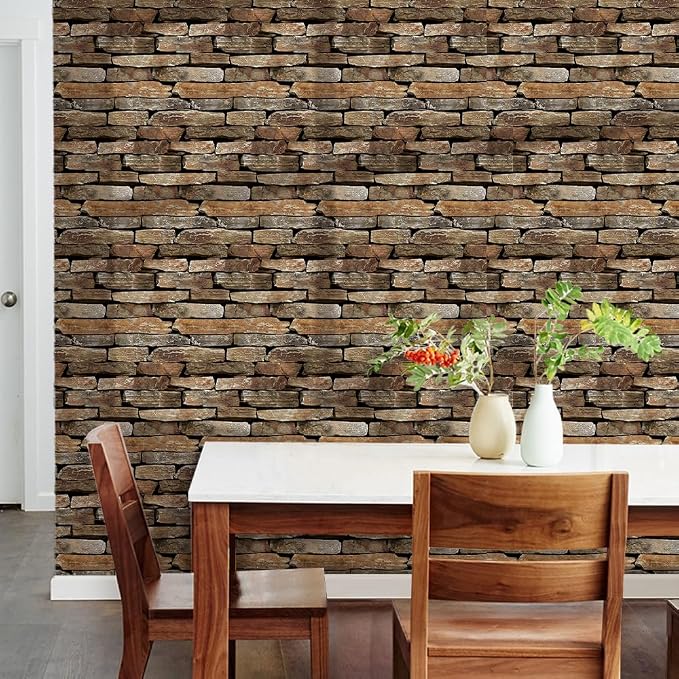 3D Faux Stone Wall Panels Peel and Stick, Stone-Look Textured Wall Sticker - Image 8