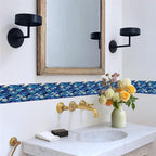 Blue Wave Wallpaper Border 196x4 Inch Peel and Stick Wall Border Self Adhesive - Image 5
